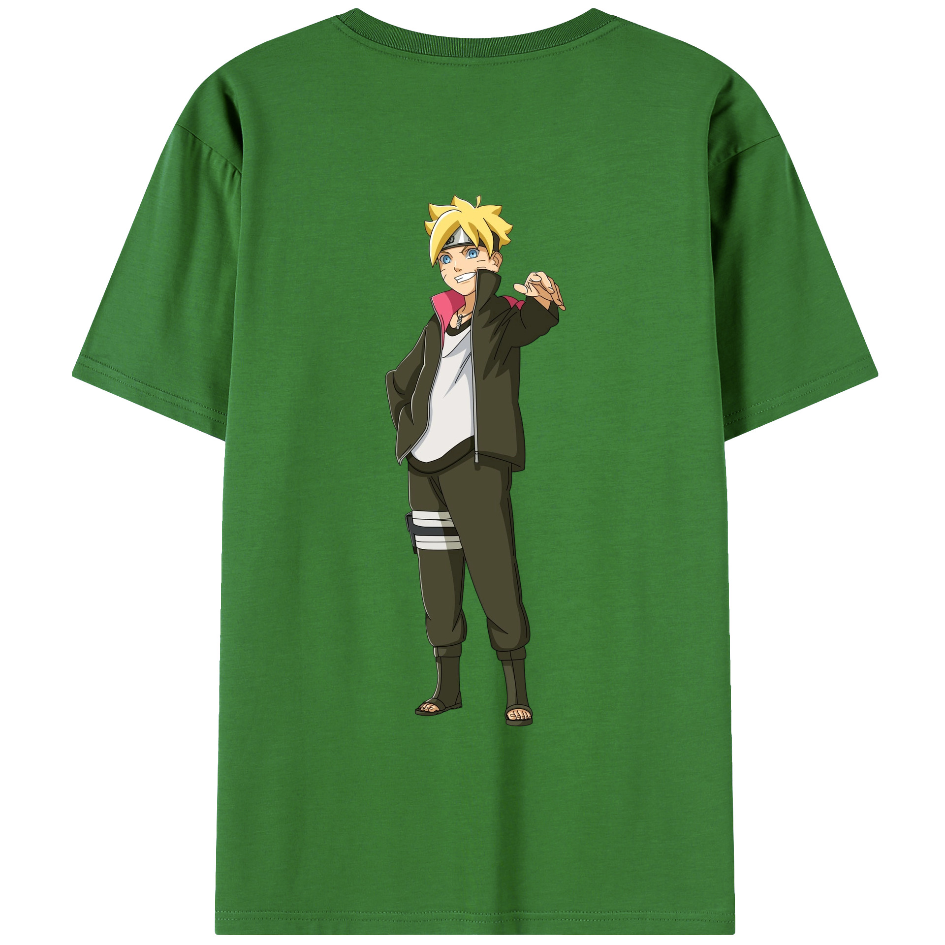（画像用） NARUTO -ナルト- うずまき ボルト Uzumaki Boruto レディース半袖Tシャツ(バックプリント)